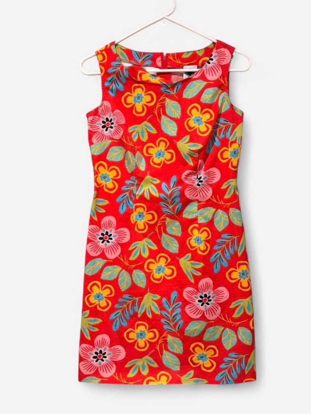 70’s Red Floral Mini Dress